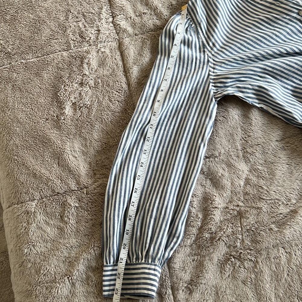 Madewell Puff-Sleeve Button Down Stripe - Picture 12 of 12